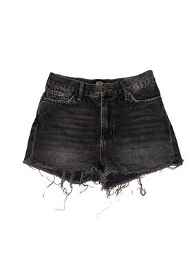 BDG Black Washed Distressed Denim Shorts